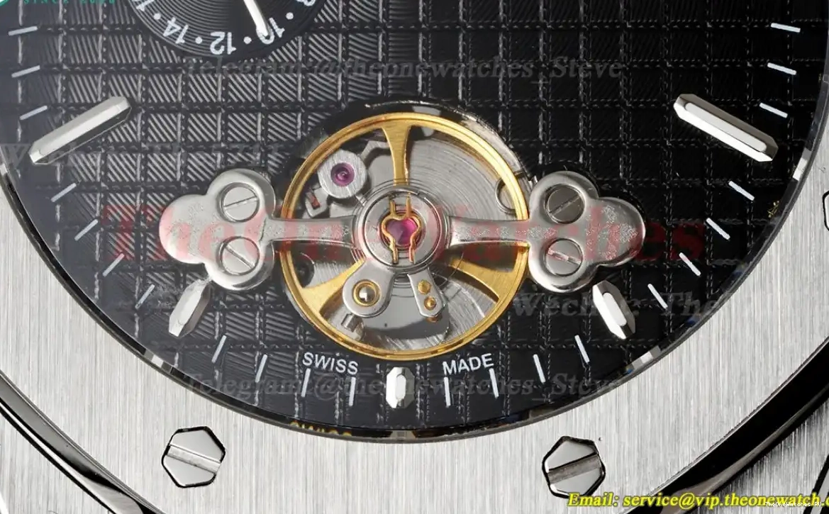 Fake A23J(Erotic) SS SS Oak tourbillon Stk Black Royal ABF 0507
